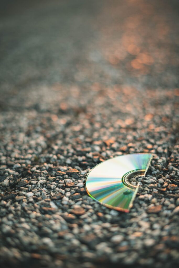 A broken disc represents the future of physical media after Sony's 2028 announcement